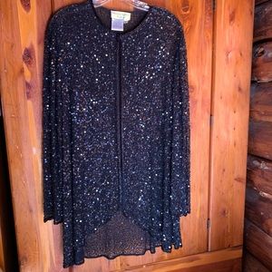 Adrianna Papell Allover Sequin Jacket